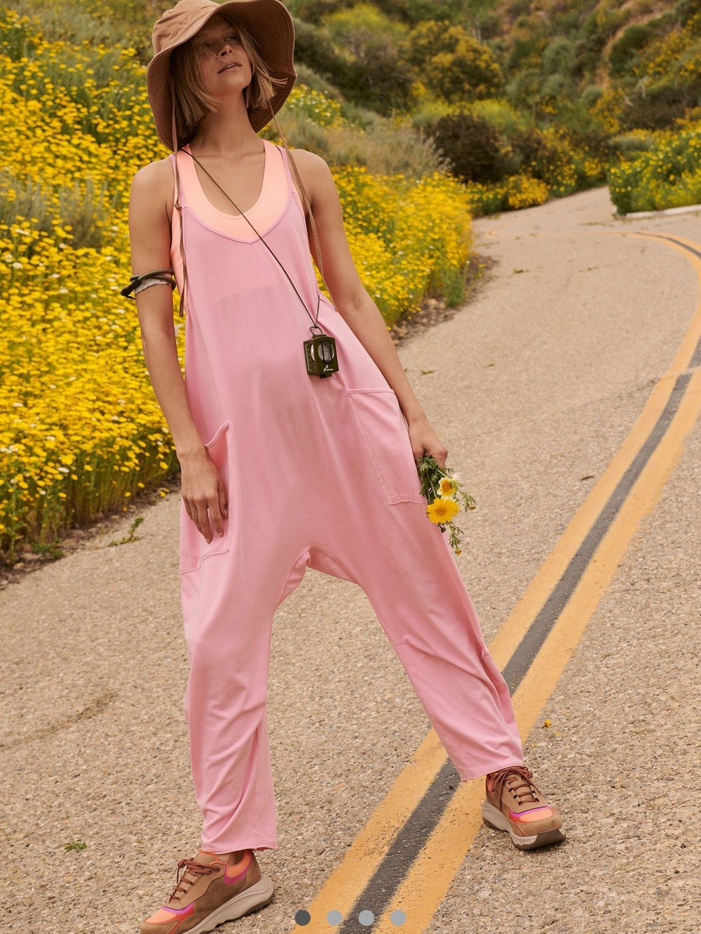 FP Movement by Free People Hot Shot Onesie in Prism Pink